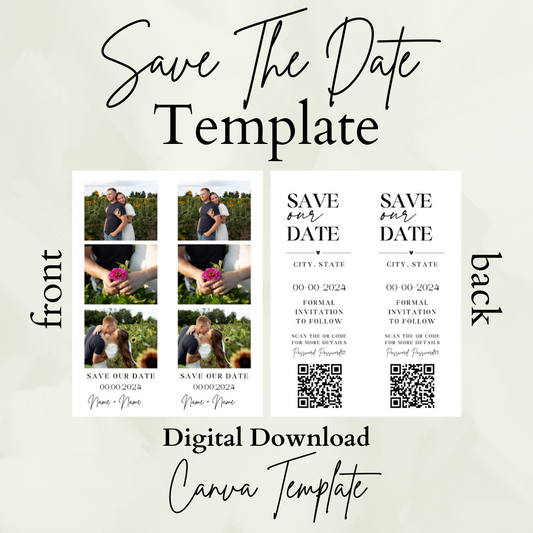 Photobooth Strip | Save The Dates | Digital Download