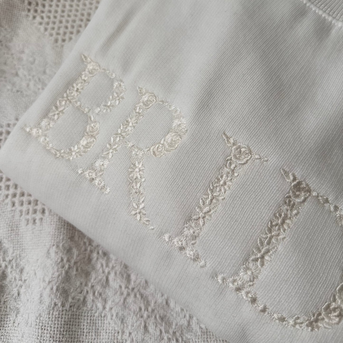 Floral Bride Crewneck - Ivory