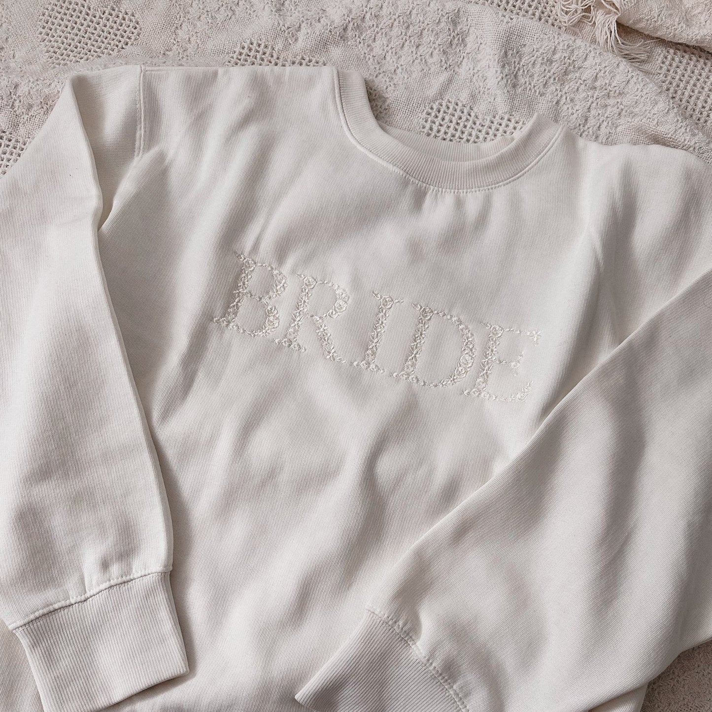 Floral Bride Crewneck - Ivory
