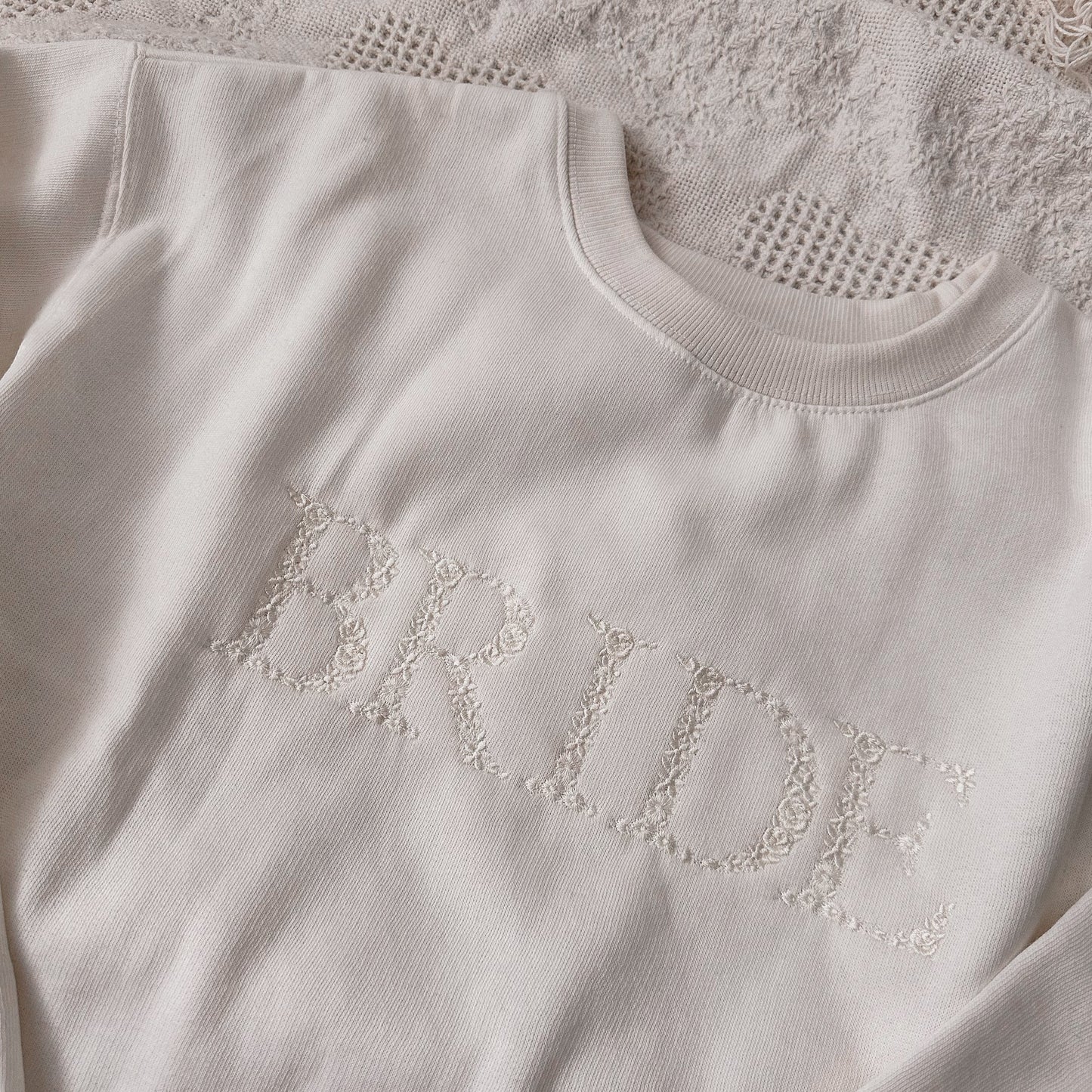Floral Bride Crewneck - Ivory