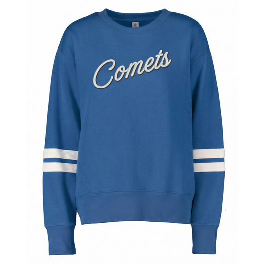 Comets Shadow Font Varsity Crewneck