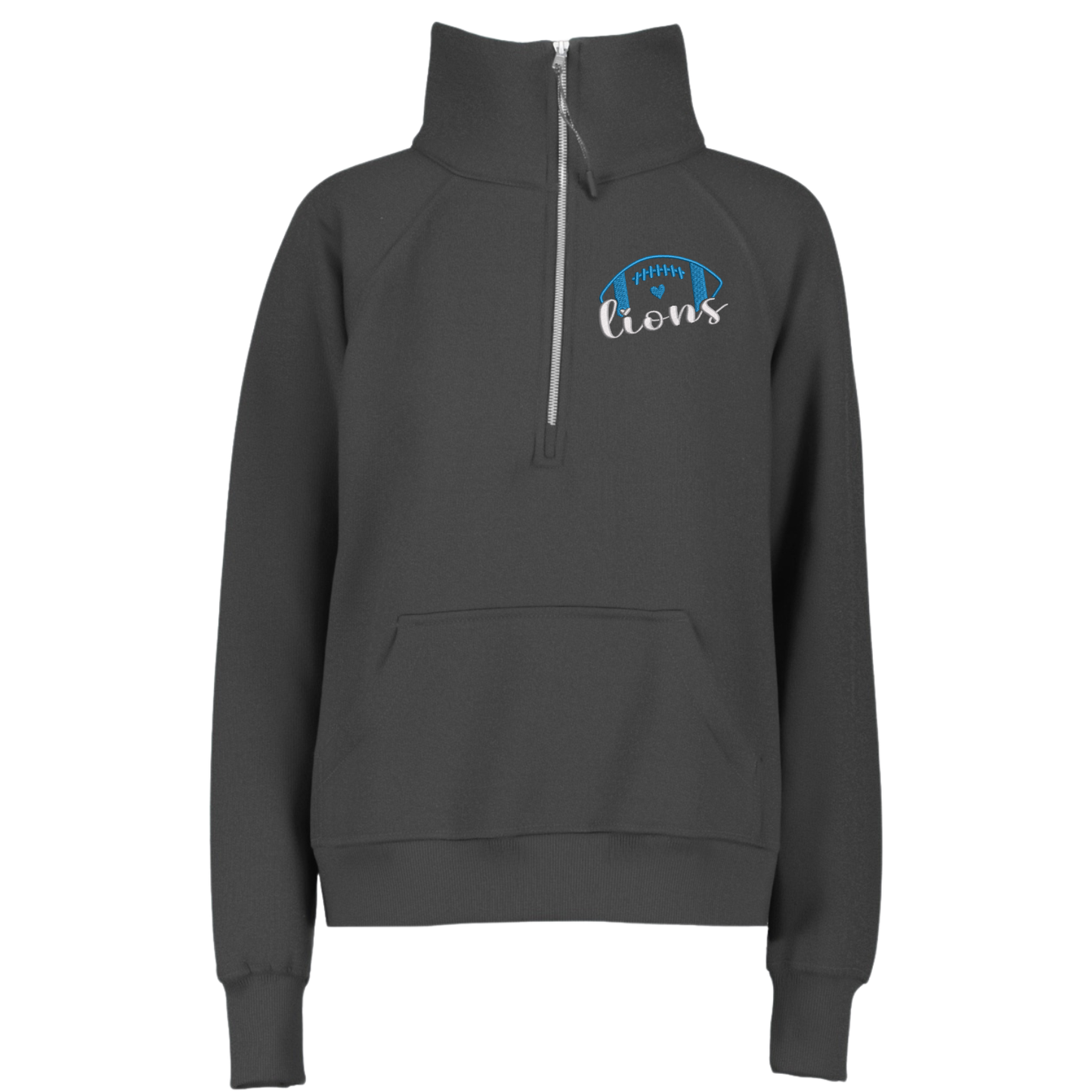 Lions Football Ladies Boxy Half Zip