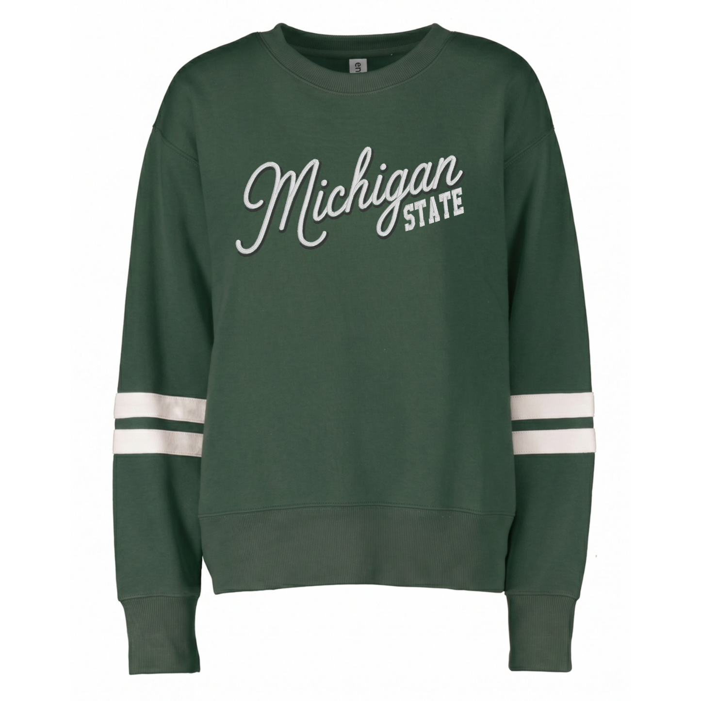 Michigan State Shadow Font Varsity Crewneck
