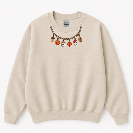 Fall Charm Necklace Crewneck
