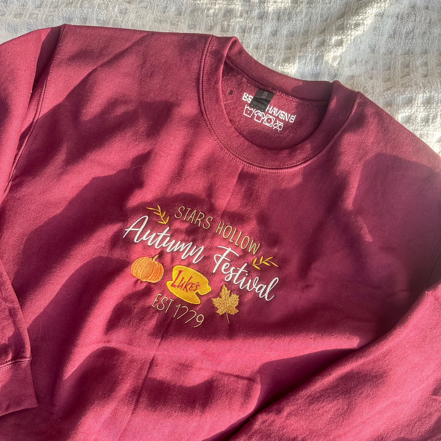 Gilmore Girls Autumn Festival Embroidered Crewneck