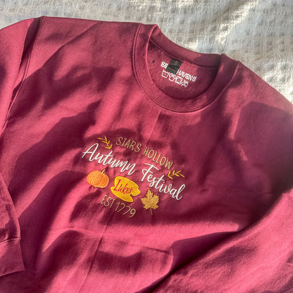 Gilmore Girls Autumn Festival Embroidered Crewneck