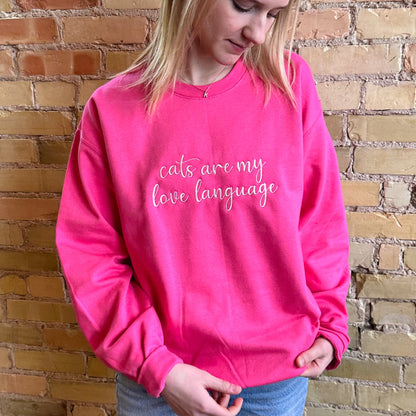 Cats Are My Love Language Crewneck