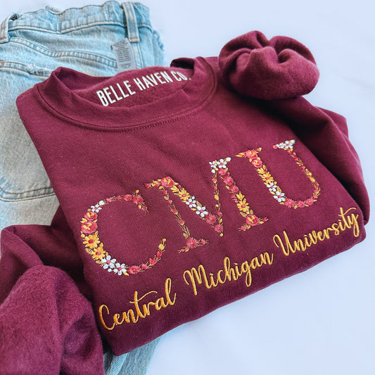 CMU Floral Crewneck