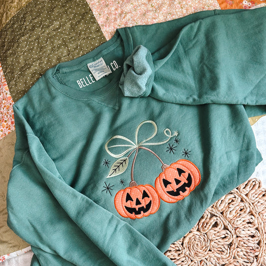 Vintage Pumpkin Applique Crewneck