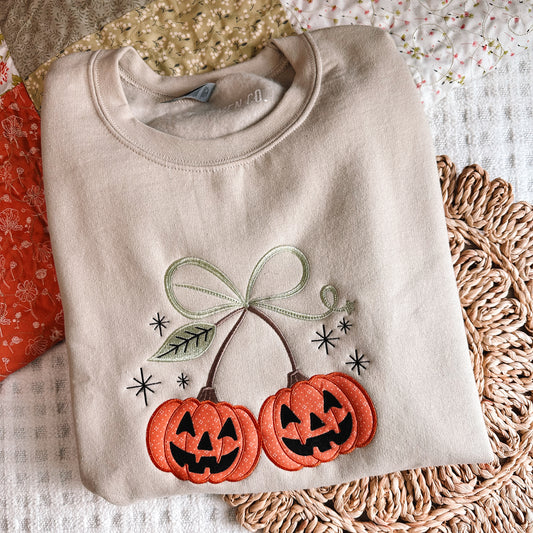 Pumpkin Applique Crewneck