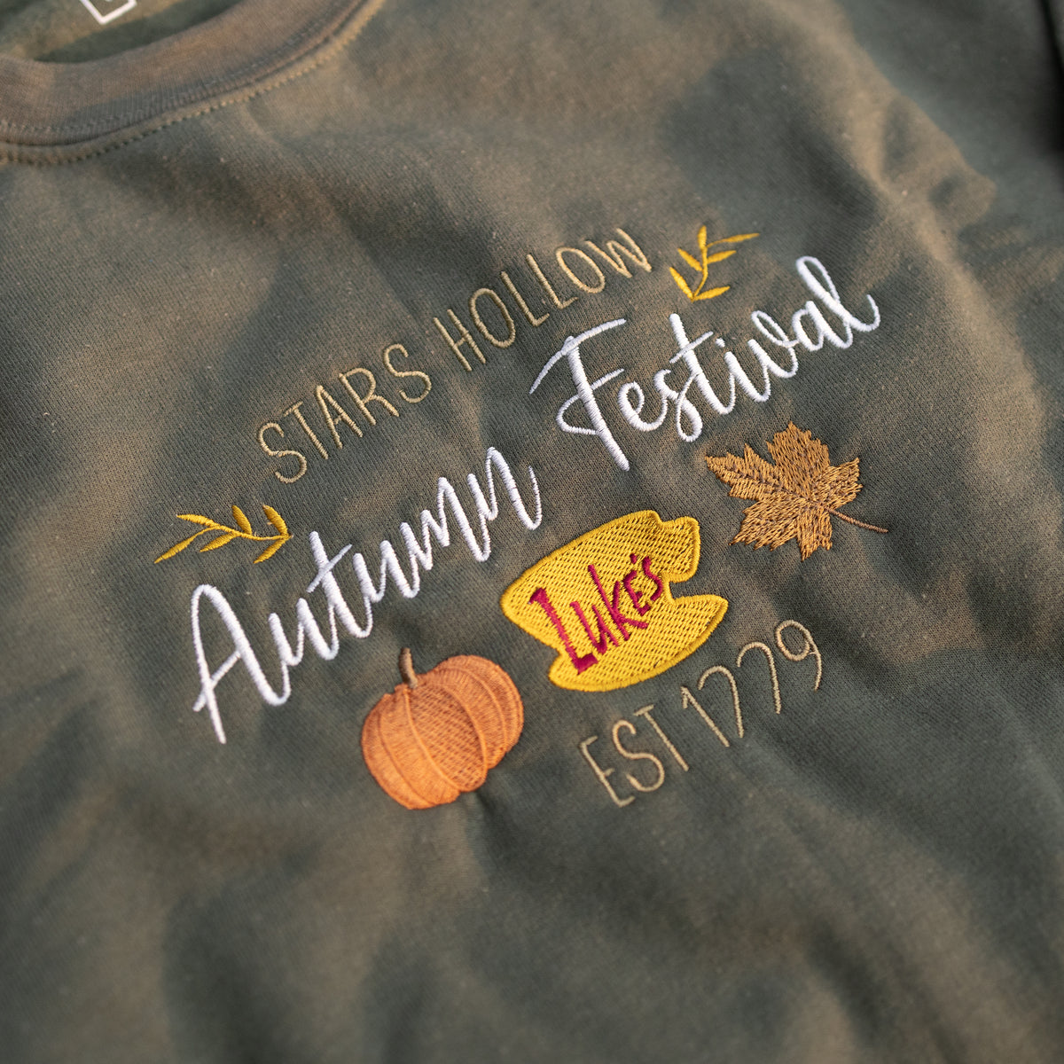 Gilmore Girls Autumn Festival Embroidered Crewneck