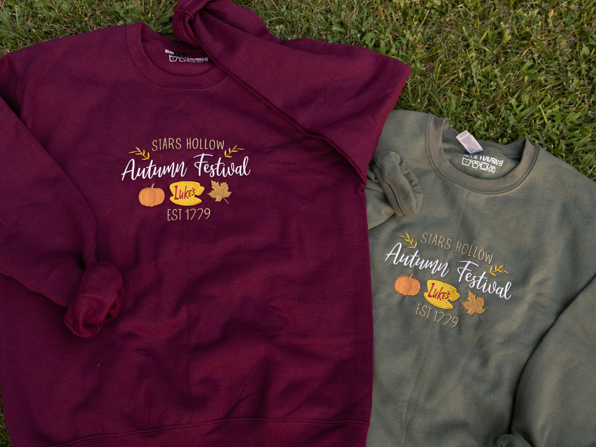 Gilmore Girls Autumn Festival Embroidered Crewneck