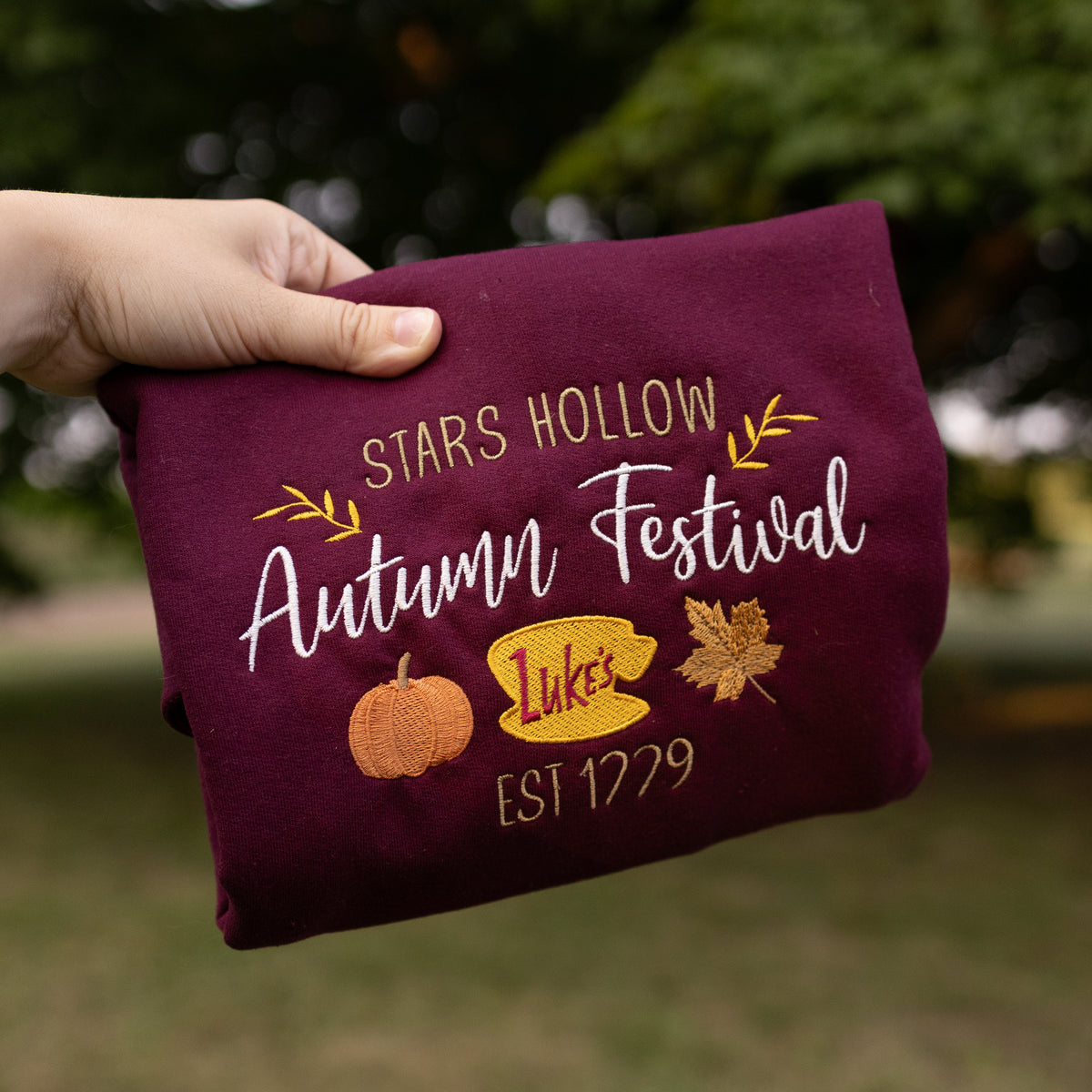 Gilmore Girls Autumn Festival Embroidered Crewneck