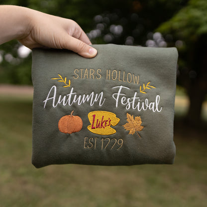 Gilmore Girls Autumn Festival Embroidered Crewneck