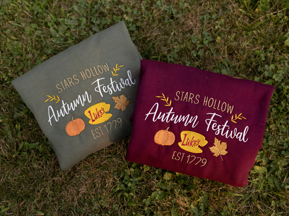 Gilmore Girls Autumn Festival Embroidered Crewneck