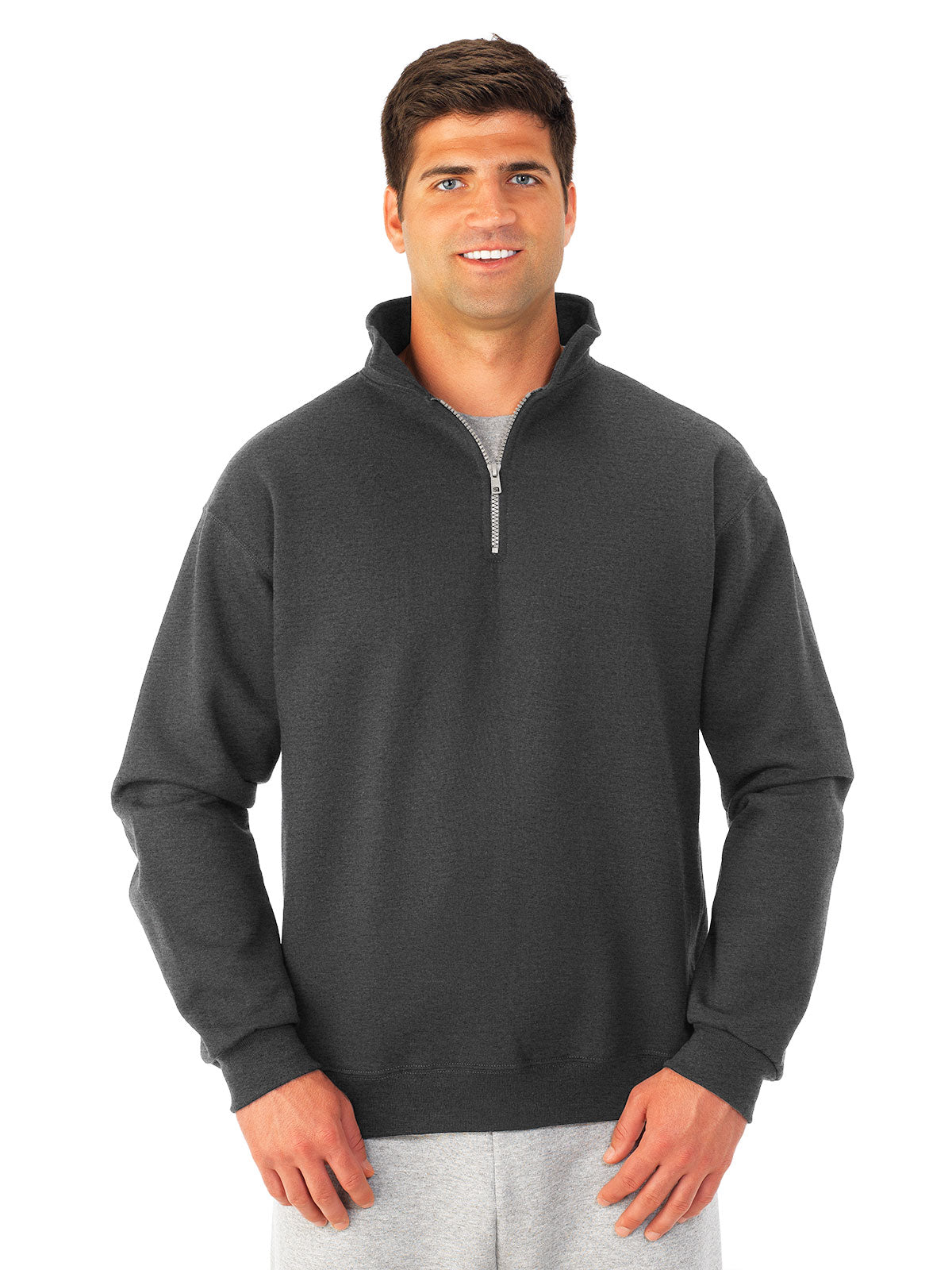 JERZEES 4528MR Super Sweats NuBlend Unisex Quarter-Zip Cadet Collar Sweatshirt