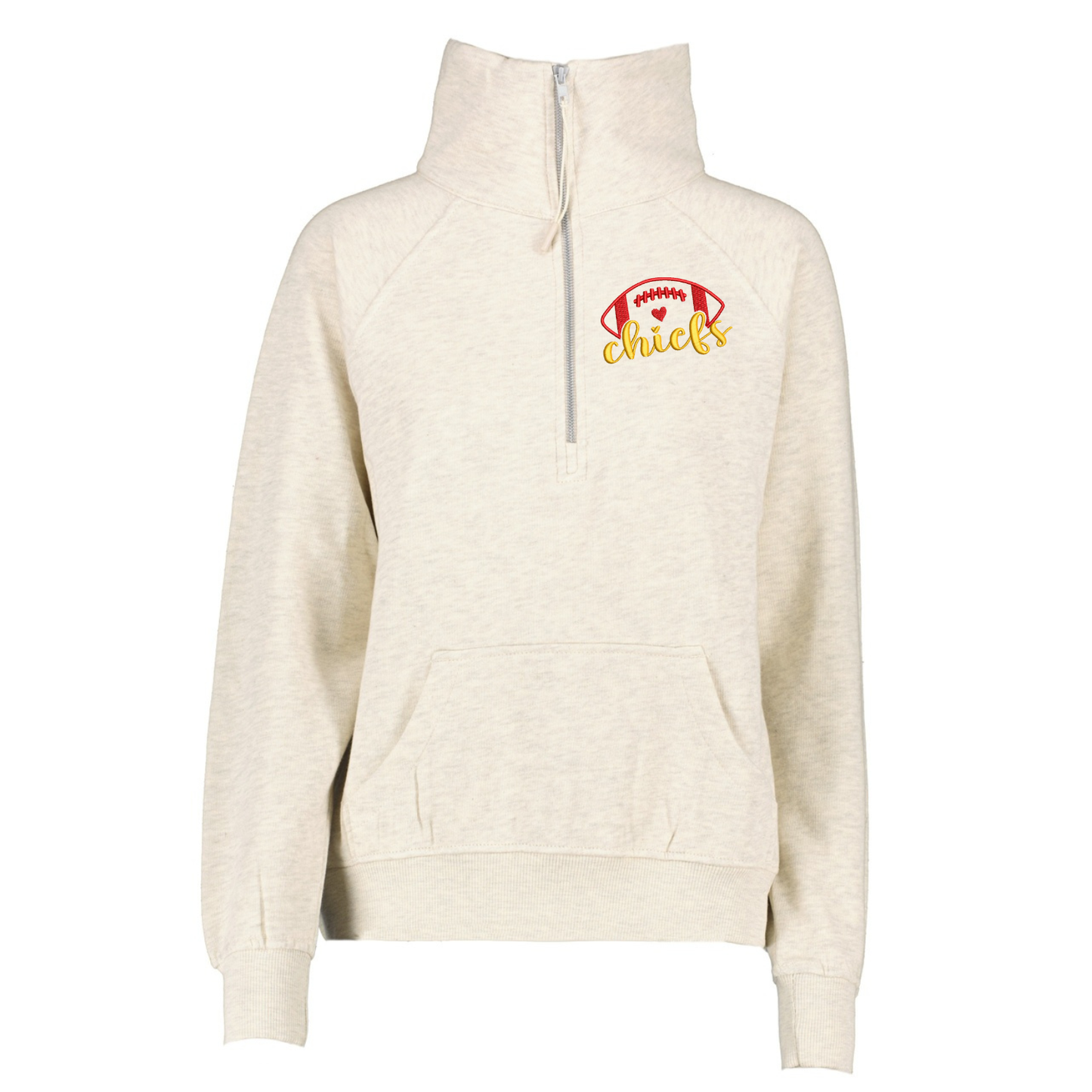 Chiefs Football Ladies Boxy Half Zip