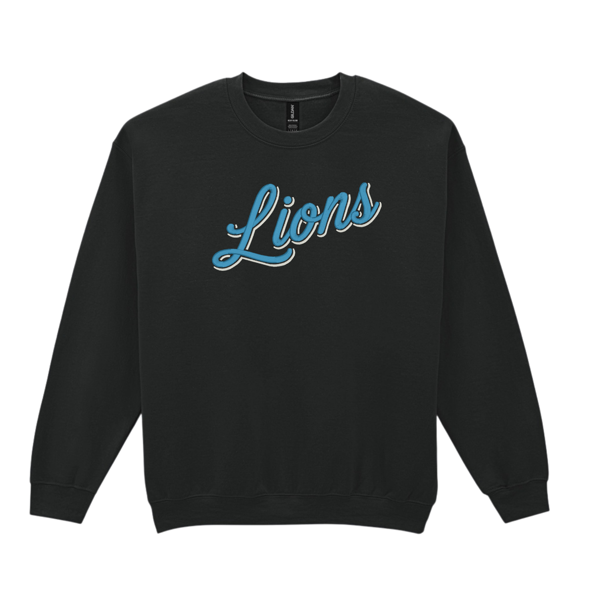 Lions Shadow Font Embroidered Crewneck